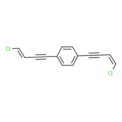 ChemSpider 2D Image | 1-[(3E)-4-Chloro-3-buten-1-yn-1-yl]-4-[(3Z)-4-chloro-3-buten-1-yn-1-yl]benzene | C14H8Cl2