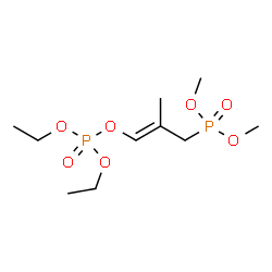 ChemSpider 2D Image | Dimethyl {(2E)-3-[(diethoxyphosphoryl)oxy]-2-methyl-2-propen-1-yl}phosphonate | C10H22O7P2