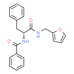 ChemSpider 2D Image | Nalpha-Benzoyl-N-(2-furylmethyl)-D-phenylalaninamide | C21H20N2O3
