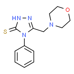 ChemSpider 2D Image | 5-[(morpholin-4-yl)methyl]-4-phenyl-4H-1,2,4-triazole-3-thiol | C13H16N4OS
