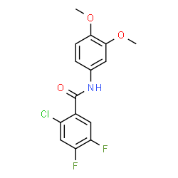 ChemSpider 2D Image | 2-Chloro-N-(3,4-dimethoxyphenyl)-4,5-difluorobenzamide | C15H12ClF2NO3