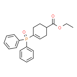 ChemSpider 2D Image | Ethyl 4-(diphenylphosphoryl)-3-cyclohexene-1-carboxylate | C21H23O3P