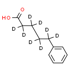 ChemSpider 2D Image | 5-Phenyl(~2~H_8_)pentanoic acid | C11H6D8O2