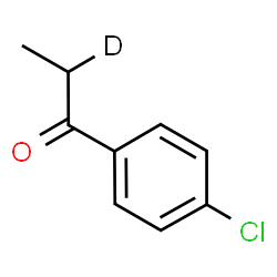 ChemSpider 2D Image | 1-(4-Chlorophenyl)-1-(2-~2~H_1_)propanone | C9H8DClO