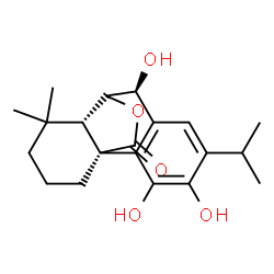 ChemSpider 2D Image | (5beta,7beta)-7,11,12-Trihydroxy-6,20-epoxyabieta-8,11,13-trien-20-one | C20H26O5