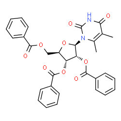 ChemSpider 2D Image | 2',3',5'-Tri-O-benzoyl-5,6-dimethyluridine | C32H28N2O9