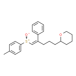 ChemSpider 2D Image | (4-Methylphenyl)[(1Z)-2-phenyl-5-(tetrahydro-2H-pyran-2-yl)-1-penten-1-yl]sulfoniumolate | C23H28O2S