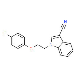 ChemSpider 2D Image | 1-[2-(4-Fluorophenoxy)ethyl]-1H-indole-3-carbonitrile | C17H13FN2O