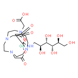 ChemSpider 2D Image | [2,2',2'',2'''-(1,4,7,10-Tetraazacyclododecane-1,4,7,10-tetrayl)tetraacetato-kappaO(3-)]gadolinium - 1-deoxy-1-(methylamino)-L-mannitol (1:1) | C23H42GdN5O13