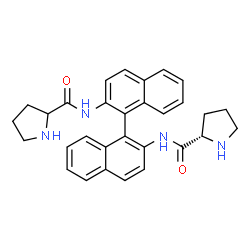 ChemSpider 2D Image | (2'S)-N,N'-1,1'-Binaphthalene-2,2'-diyldi(2-pyrrolidinecarboxamide) (non-preferred name) | C30H30N4O2