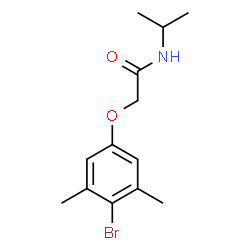 ChemSpider 2D Image | 2-(4-Bromo-3,5-dimethylphenoxy)-N-isopropylacetamide | C13H18BrNO2