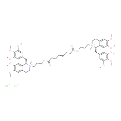 ChemSpider 2D Image | (1R,1'R)-2,2'-{[(4E)-1,8-Dioxo-4-octene-1,8-diyl]bis(oxy-3,1-propanediyl)}bis[6,7-dimethoxy-2-methyl-1-(3,4,5-trimethoxybenzyl)-1,2,3,4-tetrahydroisoquinolinium] dichloride | C58H80Cl2N2O14