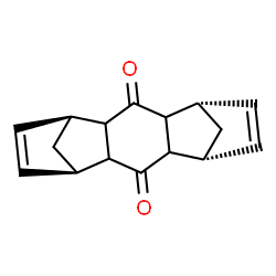 ChemSpider 2D Image | (1R,5R,8S,12S)-Pentacyclo[10.2.1.1~5,8~.0~2,11~.0~4,9~]hexadeca-6,13-diene-3,10-dione | C16H16O2