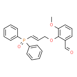 ChemSpider 2D Image | 2-{[(2E)-3-(Diphenylphosphoryl)-2-propen-1-yl]oxy}-3-methoxybenzaldehyde | C23H21O4P