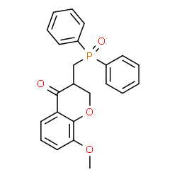 ChemSpider 2D Image | 3-[(Diphenylphosphoryl)methyl]-8-methoxy-2,3-dihydro-4H-chromen-4-one | C23H21O4P