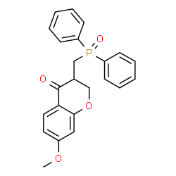 ChemSpider 2D Image | 3-[(Diphenylphosphoryl)methyl]-7-methoxy-2,3-dihydro-4H-chromen-4-one | C23H21O4P