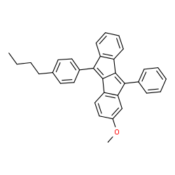 ChemSpider 2D Image | 5-(4-Butylphenyl)-2-methoxy-10-phenylindeno[2,1-a]indene | C33H28O