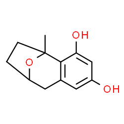 ChemSpider 2D Image | 1-Methyl-12-oxatricyclo[7.2.1.0~2,7~]dodeca-2,4,6-triene-3,5-diol | C12H14O3