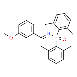 ChemSpider 2D Image | P,P-Bis(2,6-dimethylphenyl)-N-[(E)-(3-methoxyphenyl)methylene]phosphinic amide | C24H26NO2P