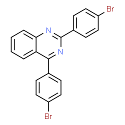ChemSpider 2D Image | 2,4-Bis(4-bromophenyl)quinazoline | C20H12Br2N2