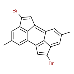 ChemSpider 2D Image | 2,7-Dibromo-4,9-dimethylcyclopenta[hi]aceanthrylene | C20H12Br2