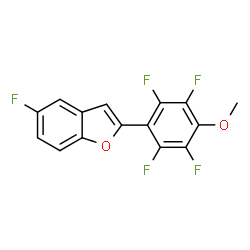 ChemSpider 2D Image | 5-Fluoro-2-(2,3,5,6-tetrafluoro-4-methoxyphenyl)-1-benzofuran | C15H7F5O2