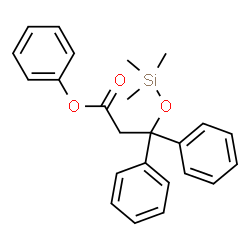 ChemSpider 2D Image | Phenyl 3,3-diphenyl-3-[(trimethylsilyl)oxy]propanoate | C24H26O3Si