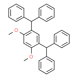 ChemSpider 2D Image | 1,5-Bis(diphenylmethyl)-2,4-dimethoxybenzene | C34H30O2