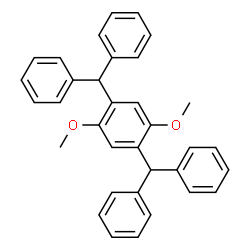 ChemSpider 2D Image | 1,4-Bis(diphenylmethyl)-2,5-dimethoxybenzene | C34H30O2