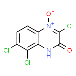 ChemSpider 2D Image | 3,7,8-Trichloro-2(1H)-quinoxalinone 4-oxide | C8H3Cl3N2O2