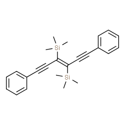 ChemSpider 2D Image | [(3E)-1,6-Diphenyl-3-hexene-1,5-diyne-3,4-diyl]bis(trimethylsilane) | C24H28Si2