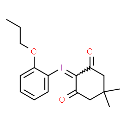 ChemSpider 2D Image | 5,5-Dimethyl-2-[(2-propoxyphenyl)-lambda~3~-iodanylidene]-1,3-cyclohexanedione | C17H21IO3