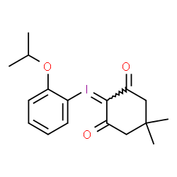 ChemSpider 2D Image | 2-[(2-Isopropoxyphenyl)-lambda~3~-iodanylidene]-5,5-dimethyl-1,3-cyclohexanedione | C17H21IO3