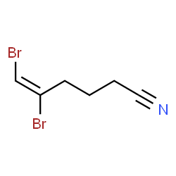 ChemSpider 2D Image | (5E)-5,6-Dibromo-5-hexenenitrile | C6H7Br2N