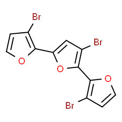 ChemSpider 2D Image | 3,3',3''-Tribromo-2,2':5',2''-terfuran | C12H5Br3O3