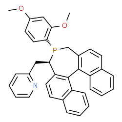 ChemSpider 2D Image | 2-{[(3R,4R)-4-(2,4-Dimethoxyphenyl)-4,5-dihydro-3H-dinaphtho[2,1-c:1',2'-e]phosphepin-3-yl]methyl}pyridine | C36H30NO2P