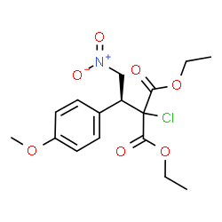 ChemSpider 2D Image | Diethyl chloro[(1S)-1-(4-methoxyphenyl)-2-nitroethyl]malonate | C16H20ClNO7