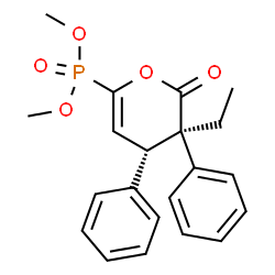 ChemSpider 2D Image | Dimethyl [(3R,4S)-3-ethyl-2-oxo-3,4-diphenyl-3,4-dihydro-2H-pyran-6-yl]phosphonate | C21H23O5P