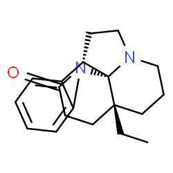 ChemSpider 2D Image | (5aS,12aR,12bS)-12a-Ethyl-1,2,3,5,5a,11,12,12a-octahydro-4H,10H-3a,9b-diazaindeno[7,1-jk]fluoren-10-one | C19H24N2O