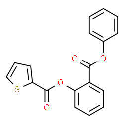 ChemSpider 2D Image | 2-(Phenoxycarbonyl)phenyl 2-thiophenecarboxylate | C18H12O4S