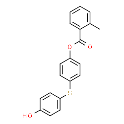 ChemSpider 2D Image | 4-[(4-Hydroxyphenyl)sulfanyl]phenyl 2-methylbenzoate | C20H16O3S