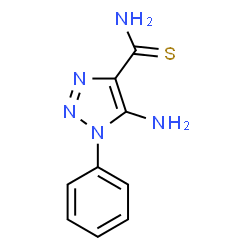 ChemSpider 2D Image | 5-Amino-1-phenyl-1H-1,2,3-triazole-4-carbothioamide | C9H9N5S
