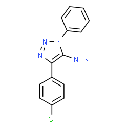 ChemSpider 2D Image | 4-(4-Chlorophenyl)-1-phenyl-1H-1,2,3-triazol-5-amine | C14H11ClN4
