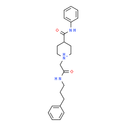 ChemSpider 2D Image | 1-{2-Oxo-2-[(3-phenylpropyl)amino]ethyl}-4-(phenylcarbamoyl)piperidinium | C23H30N3O2