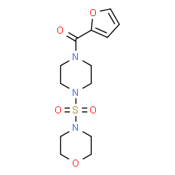 ChemSpider 2D Image | 2-Furyl[4-(4-morpholinylsulfonyl)-1-piperazinyl]methanone | C13H19N3O5S