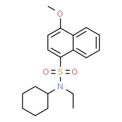 ChemSpider 2D Image | N-Cyclohexyl-N-ethyl-4-methoxy-1-naphthalenesulfonamide | C19H25NO3S