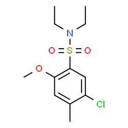 ChemSpider 2D Image | 5-Chloro-N,N-diethyl-2-methoxy-4-methylbenzenesulfonamide | C12H18ClNO3S