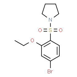 ChemSpider 2D Image | 1-[(4-Bromo-2-ethoxyphenyl)sulfonyl]pyrrolidine | C12H16BrNO3S