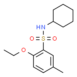 ChemSpider 2D Image | N-Cyclohexyl-2-ethoxy-5-methylbenzenesulfonamide | C15H23NO3S