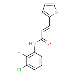 ChemSpider 2D Image | (2E)-N-(3-Chloro-2-fluorophenyl)-3-(2-thienyl)acrylamide | C13H9ClFNOS